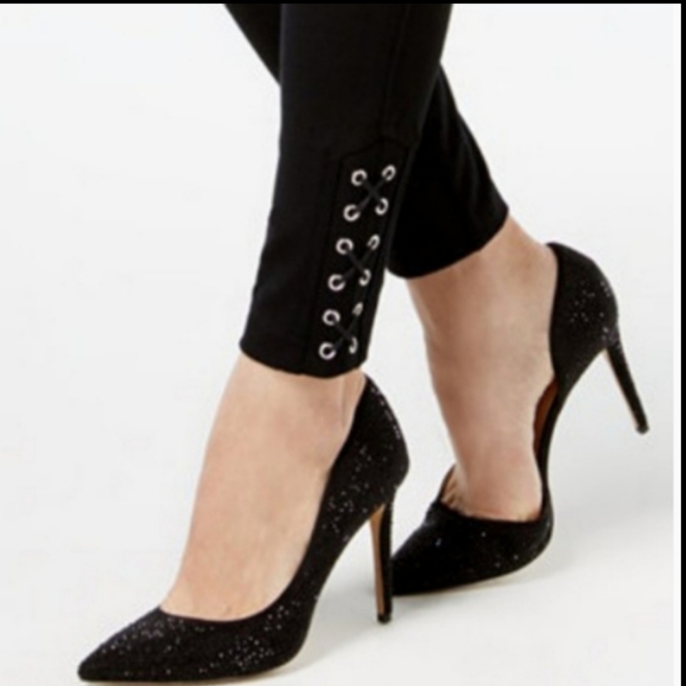 ⚘️I.N.C. Petite Lace Up Skinny Military Leggings - Picture 5 of 13